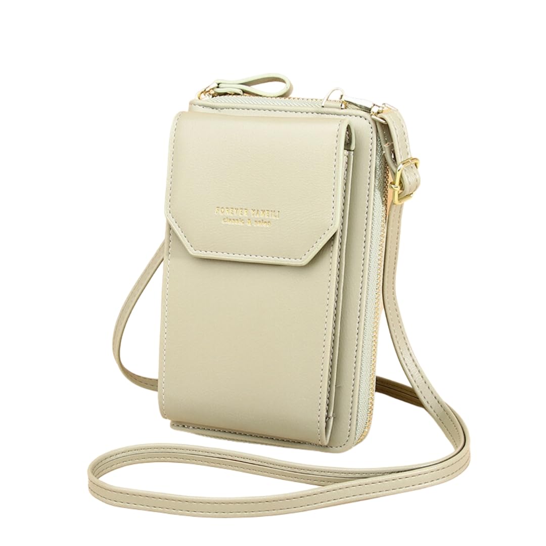 

SIETE MARES Smartphone Pouch for Women, Shoulder/Crossbody Smartphone Pouch, Mobile Phone Pouch, Wallet (Green)