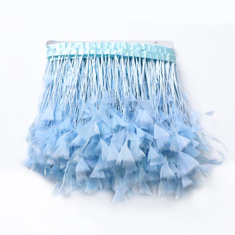 Turkey Feather Butterfly Flower Cloth Edge 10-15Cm Dress Decorative Material Latin Dance Skirt Cloth Belt Clothing Accessories