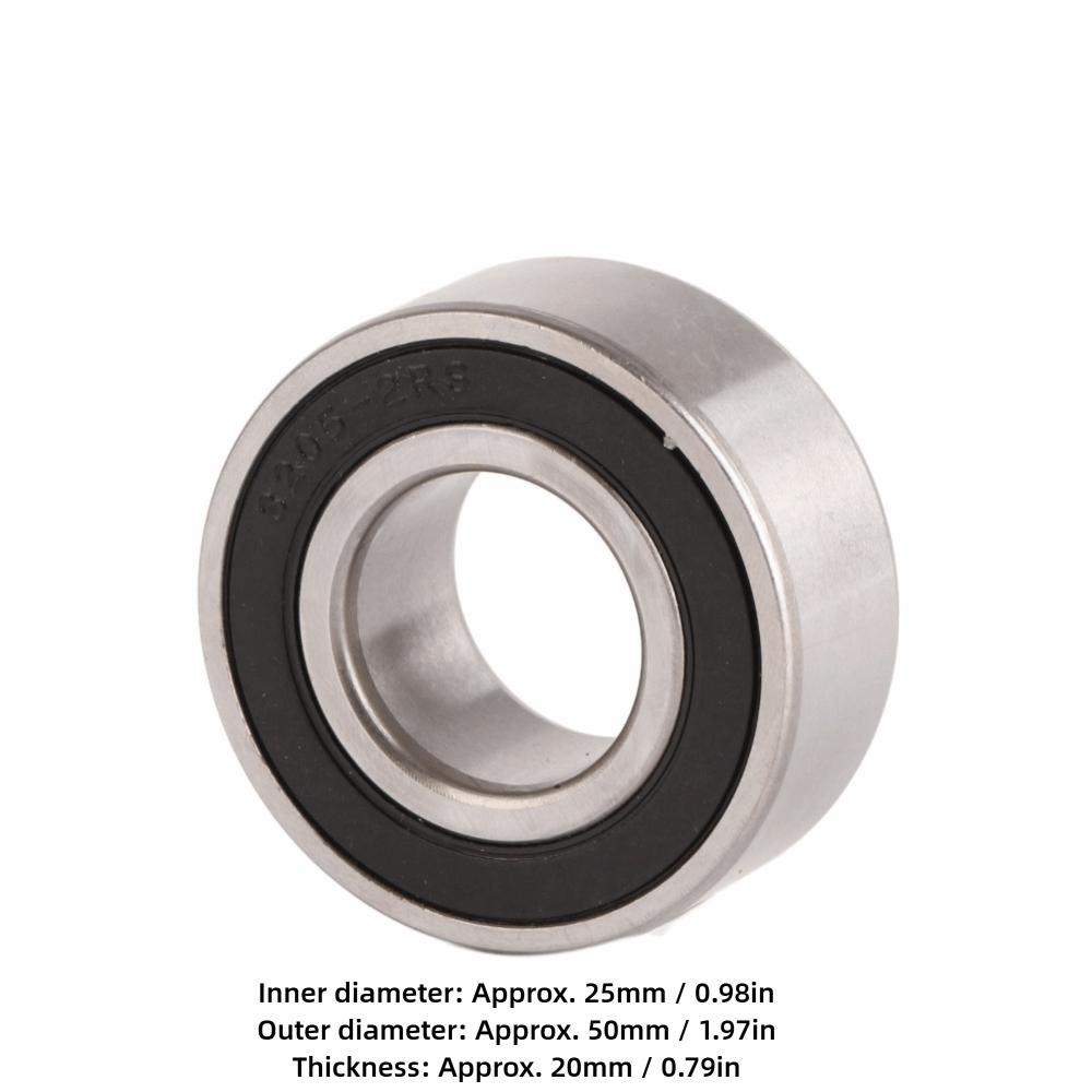 Black Silver Double Row Ball Bearing 3205-2RS Angular Contact Bearing Cooter Wheel
