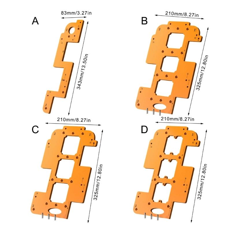 Sturdy Engineering Plastic Switches Template Portable Accessory for Woodworking with Routers Jig Drilling and Profilings