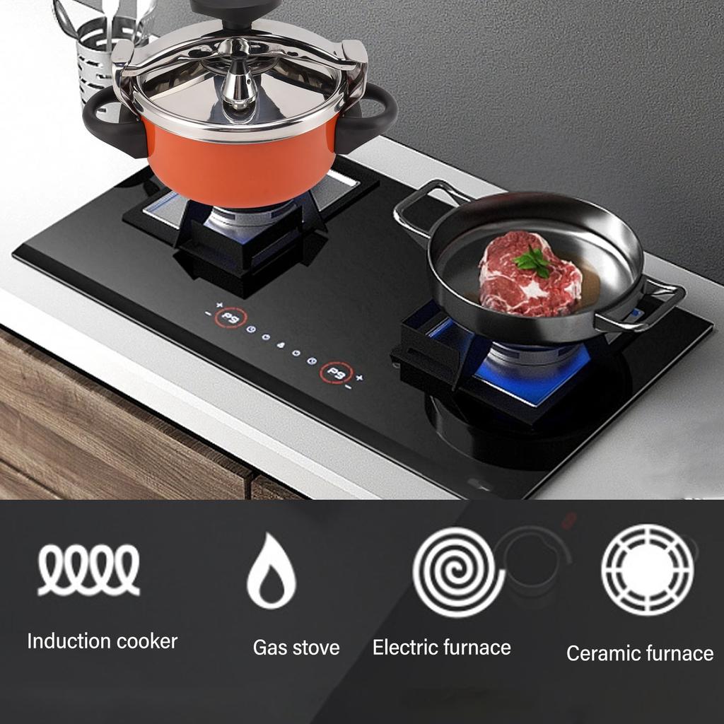 2L Stainless Steel Pressure Cooker  55KPA  Pressure Cooker Explosion  Frosted Knob Efficient for Gas Stoves