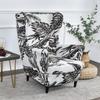 Tropical Plant Wing Chair Cover Elastic Spandex Relax Armchair Covers Nordic Removable Sofa Slipcover Furniture Protector Cover