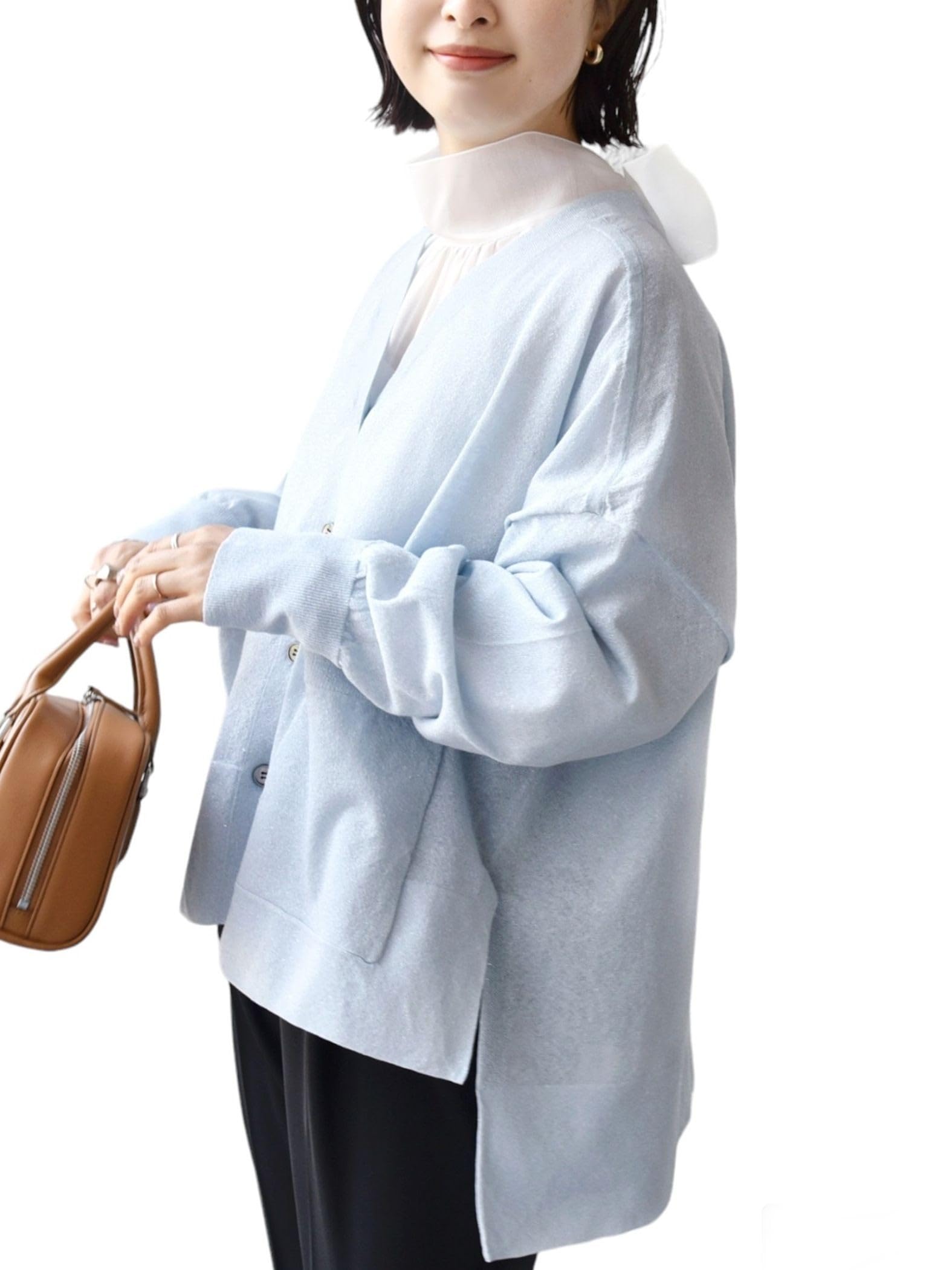 

SHIPS для Кардиган Моющийся Прозрачный Пончо Легкий Единый Размер Женский Ручная Ламе Кардиган, Синий, 316211006,