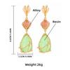 Bohemian Women Earrings Resin Vintage Geometry Piercing Hoop Jewelry Accessories