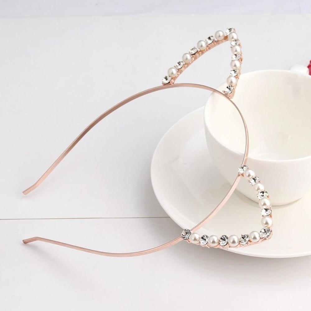 Rhinestone Cat Ear Headband Kitten Pet Play  Accessories Headbands