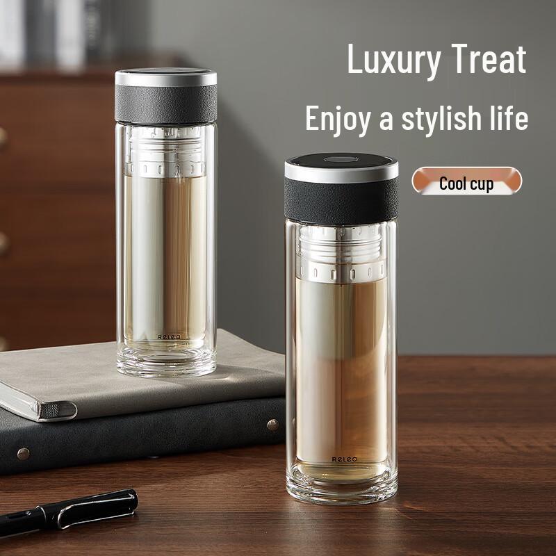 

Portable Double-Layer Glass Tea Infuser Bottle