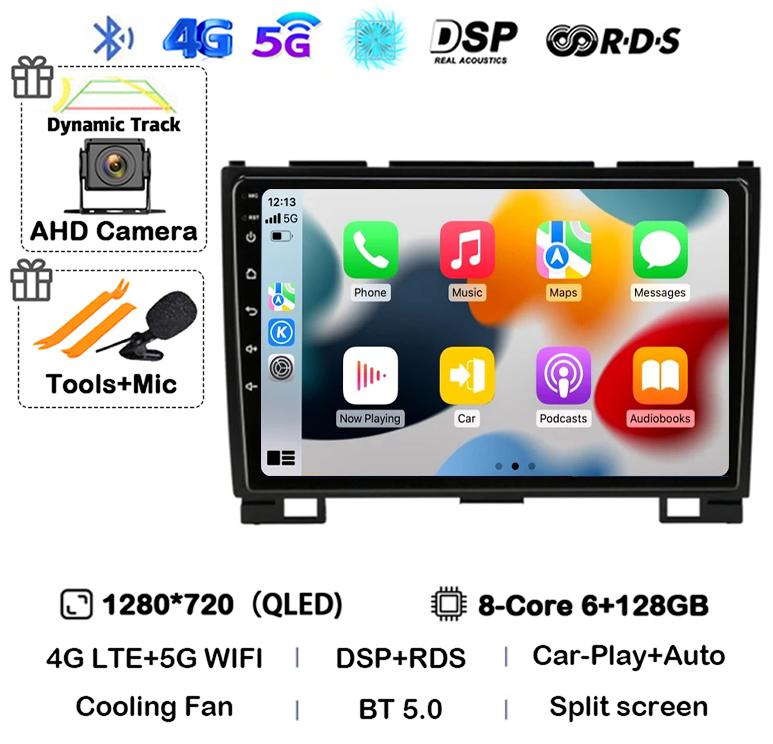 Android 14 Carplay Auto 360 Camera For Great Wall Haval Hover H5 H3 2011-2016 Car Radio Multimedia Player GPS Navigation Stereo