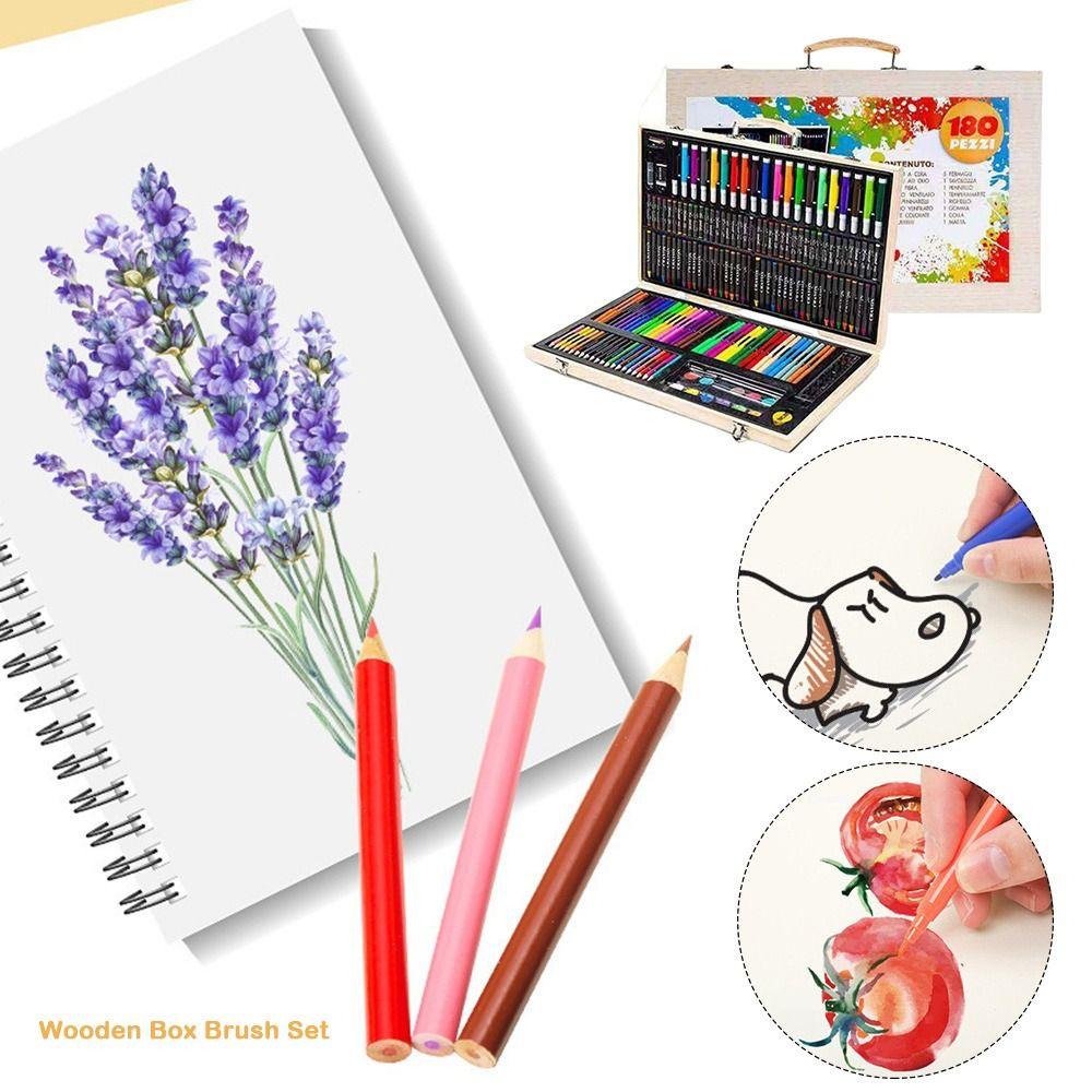 Washable Art Painting Set 180Pcs Oil Painting Stick Creative Painting Supplies  Drawing Kit