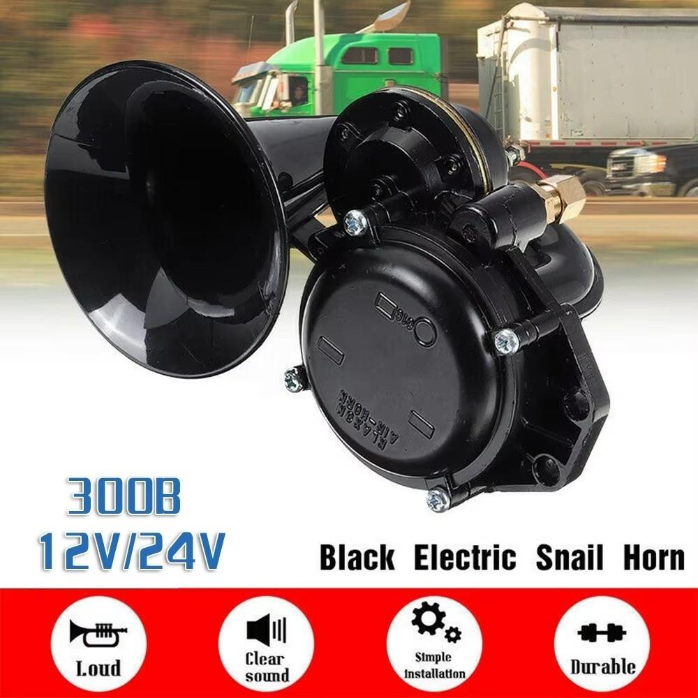 135dB Loud Air Horn Black Snail Horn Super Loud Car Horn for Trucks