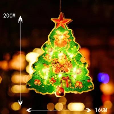 LED Christmas Decoration Suction Cup Light, Santa Claus Snowman Shaped Light, Christmas Shop Window Decoration, Home Decoration