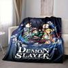 1pc Demon Slayer Soft & Warm Flannel Blanket, Multi-Purpose Throw Blanket for Couch, Sofa, Office, Bed, Camping, Travel