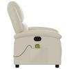 Massage Chair with Relax Function Synthetic Leather Cream