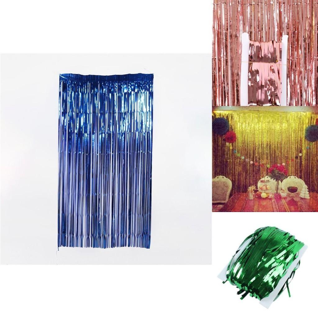 Vibrant Metallic Party Curtains For Birthday And Wedding Decorations