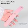 Protective Sleeve Cover for Cuticle Pusher Dead Skin Remover Tool, PU Leather Case for Nail Art Eyelash Tweezers Storage Bag