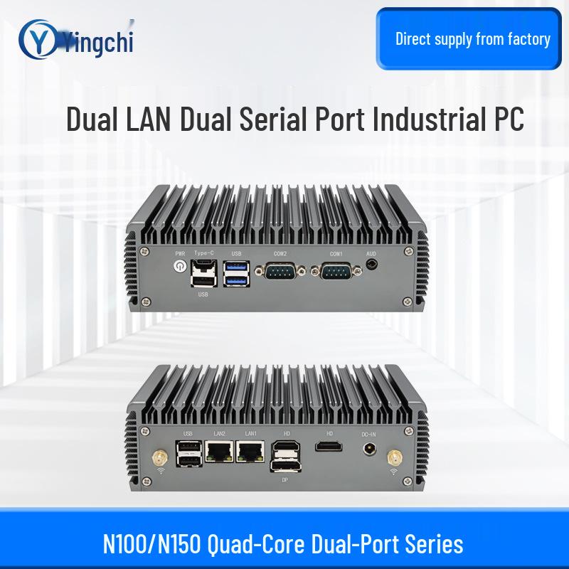 Yingchi Mini Fanless Industrial PC N100/N150 Core i3/i5/i7/J1900