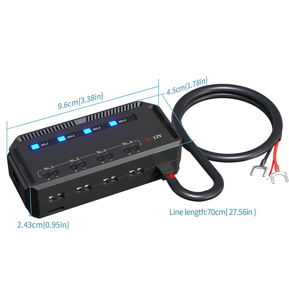 Scatola Fusibili e Relè a 4 Vie Cablaggio Rapido 12V 20A con Luce Indicatrice LED per Accessori Resistenti al Calore per Motocicletta Auto
