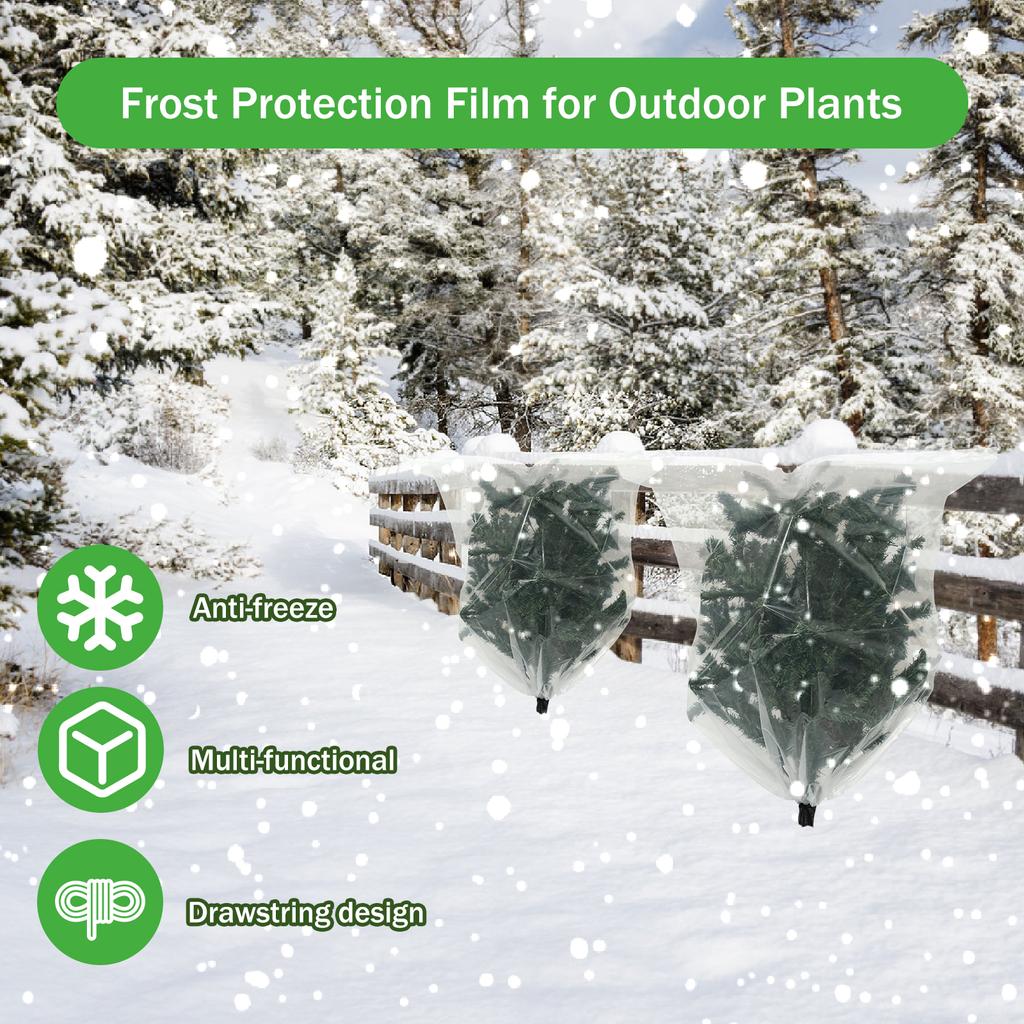4/5Pcs Plant Covers Large Winter Tree Protection Bag with Drawstring Breathable Frost Blankets Garden Plants Frost Tree Cover