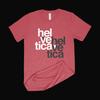 Helvetica Typography Design T Shirt