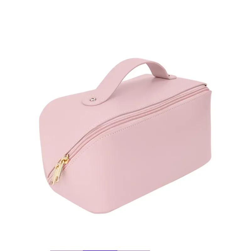 Women PU Cosmetic Bag Multifunctional Waterproof Large-capacity Tote Toiletry Storage Bag Wash Makeup Organizer Pouch