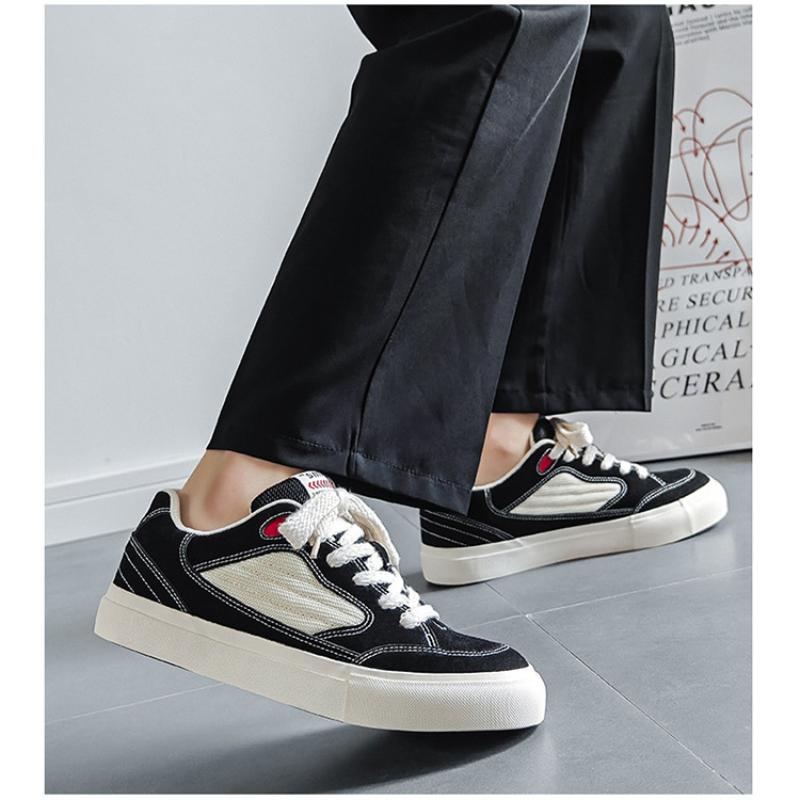 2024 Men's Versatile Leisure Hong Kong Style Original Simple Canvas Shoes Fresh Summer Vulcanized Shoes Flow