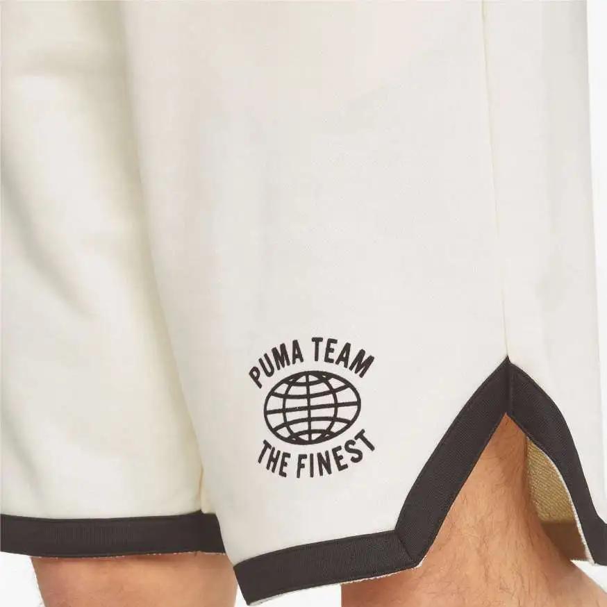 Puma Team Shorts 8" Pt Sports Casual Colorblock Logo Knit Men bottoms White 536923-65