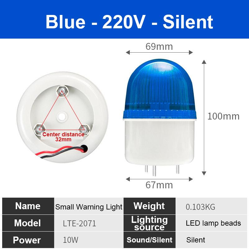 Small LED Strobe Signal Light with Sound & Light Alarm 120dB PC Material Flashing Warning Indicator LTE-2071J