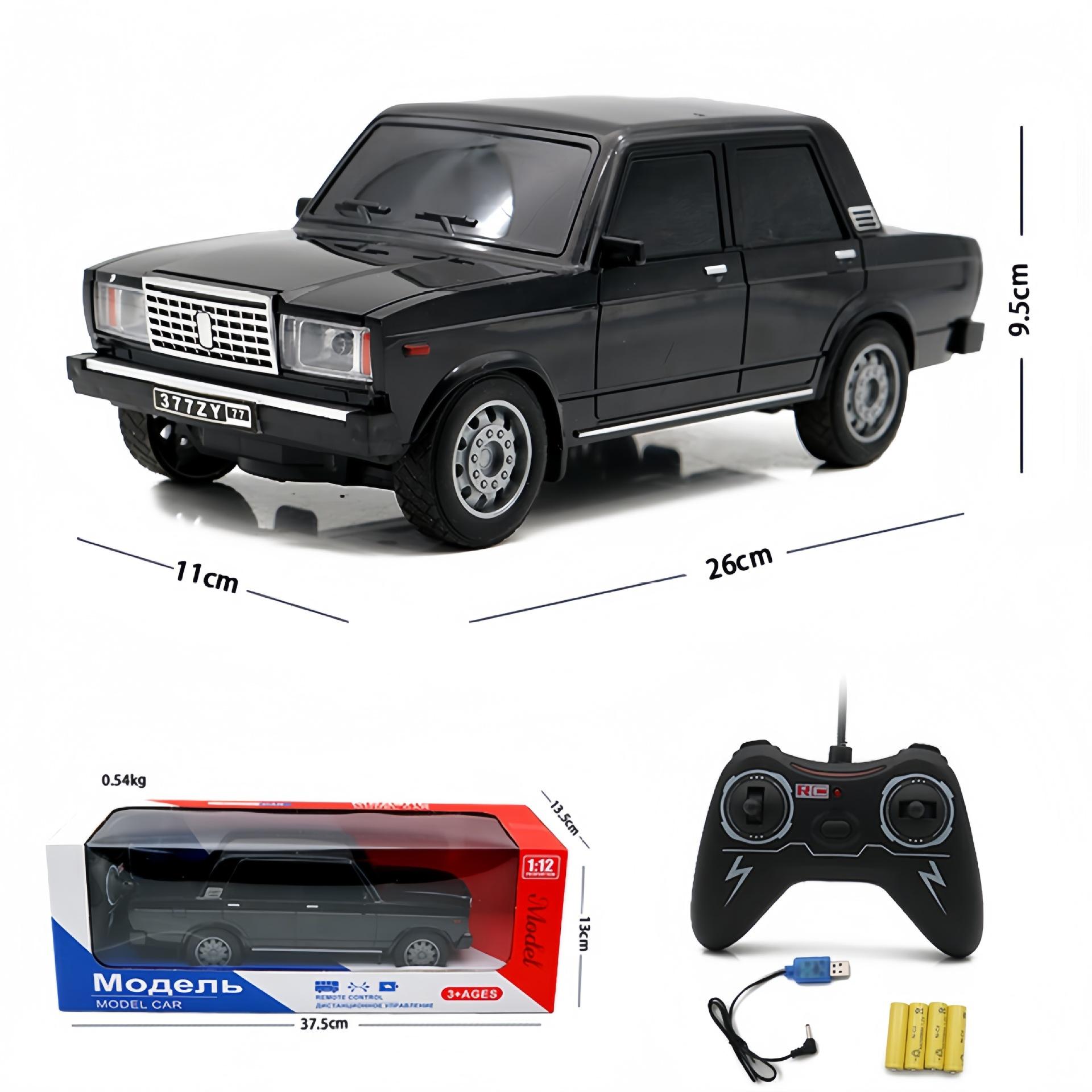 Remote control car 4-way 1:12 Lada remote control car simulation car sedan model remote control toy car children s holiday gift чёрный