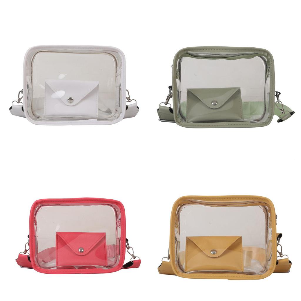 Clear Pvc Envelope Bag With Soft Structure And Single Shoulder Strap For Daily Use