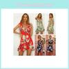 Lussuoso Abito Midi da Spiaggia Boho Senza Maniche da Donna Estivo USA con Stampa Floreale Per Ogni Occasione Nelle Taglie S-xl