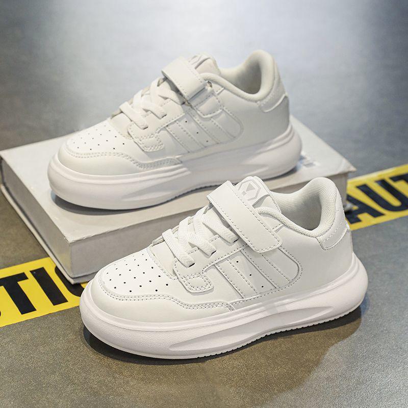 Boys' White Sneakers: Skate and Sport Casual Shoes for Kids