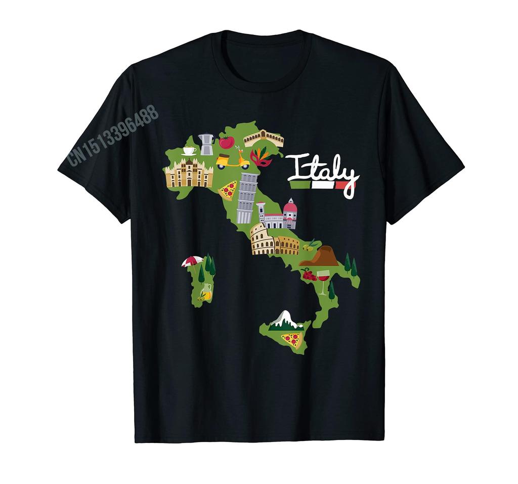 Men Women T Shirt More Design Italy Flag Vintage Italian design Italia TShirt Map Tops 100 Cotton Tees