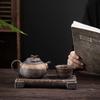 Brick Tea Pot Holder Japanese Household Ceramic  Tray Water Storage Mini Small  Table Single Bamboo Kung Fu  Set