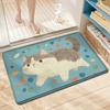 Cartoon Adorable Kitten Doormat Comfortable Noise-Reducing Entrance Hallway Mat Bathroom Rug Home Decor