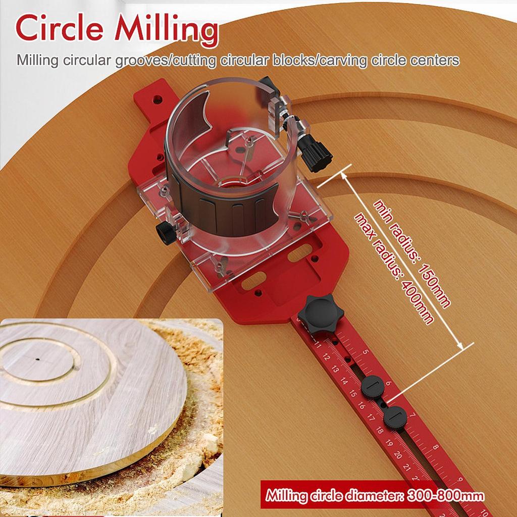 Milled Circular Scale DIY Tool Practical Router Base for Carpentry
