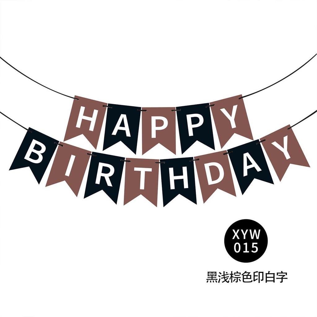 Grattis på födelsedagen Bronzing Svalstjärtsflagga Dekorativ Banner Festarrangemangstillbehör Grattis på födelsedagen Flagga