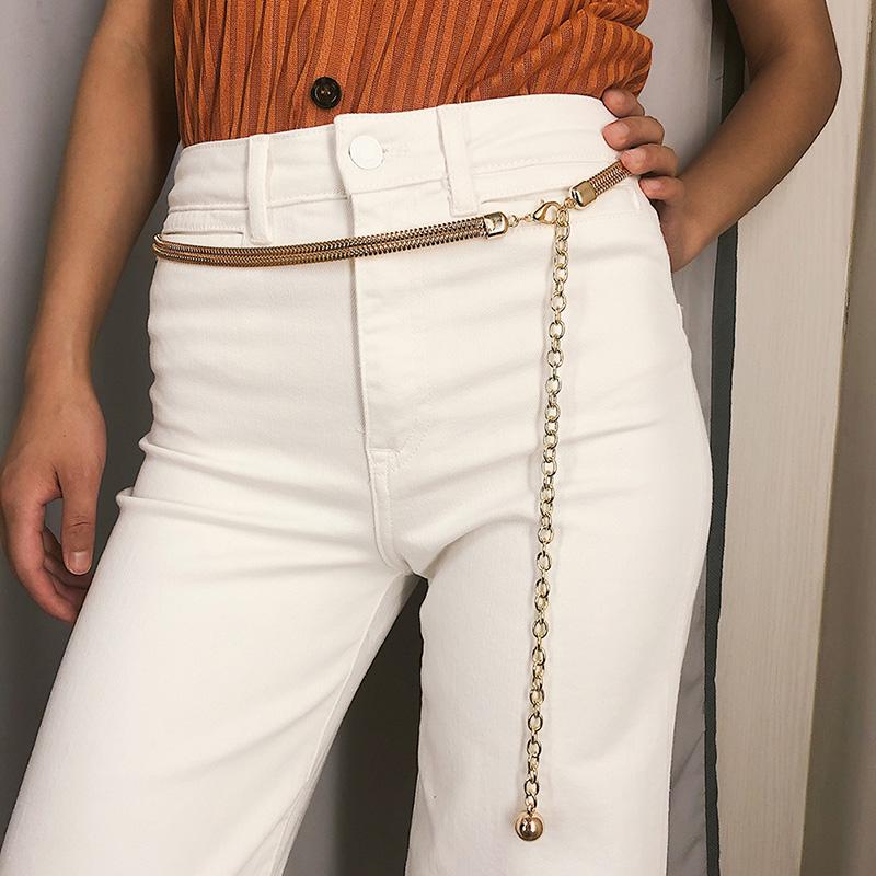 Dames Sexy Zilver Goud Meerlagig Retro Kwastjes Taille Riem Ketting Lichaams Sieraden