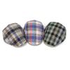 Spring and Summer Thin Hat Men's Fashion Plaid Forward Hat Cotton Cap Foreign Trade Beret