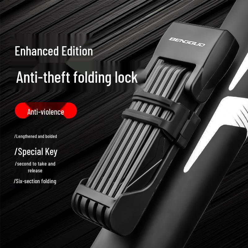 Multi-Function Anti-Theft Folding Lock for Bikes and Motorcycles bianco