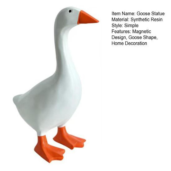 Magnetic Goose Key Holder Statue Duck Key Hanger Resin Figurine Sculpture Home Office Desktop Decoration Ornament