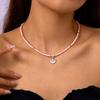 Boho Cute Starfish Shell Rice Beads Necklace for Women Summer Beach Sexy Short Choker Neck Chain Jewelry Vacation Accessories