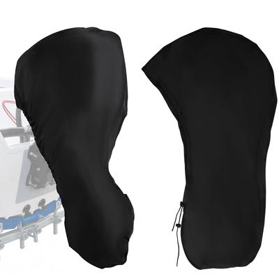 2Pcs 0-350HP Outboard Motor Covers Black Waterproof 600D Heavy Duty Motor Hood Cover Boat Engine Covers
