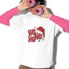 HO HO HO Santa Hat Funny Christmas Graphic Tee Unisex Printed Holiday Shirt Gift L
