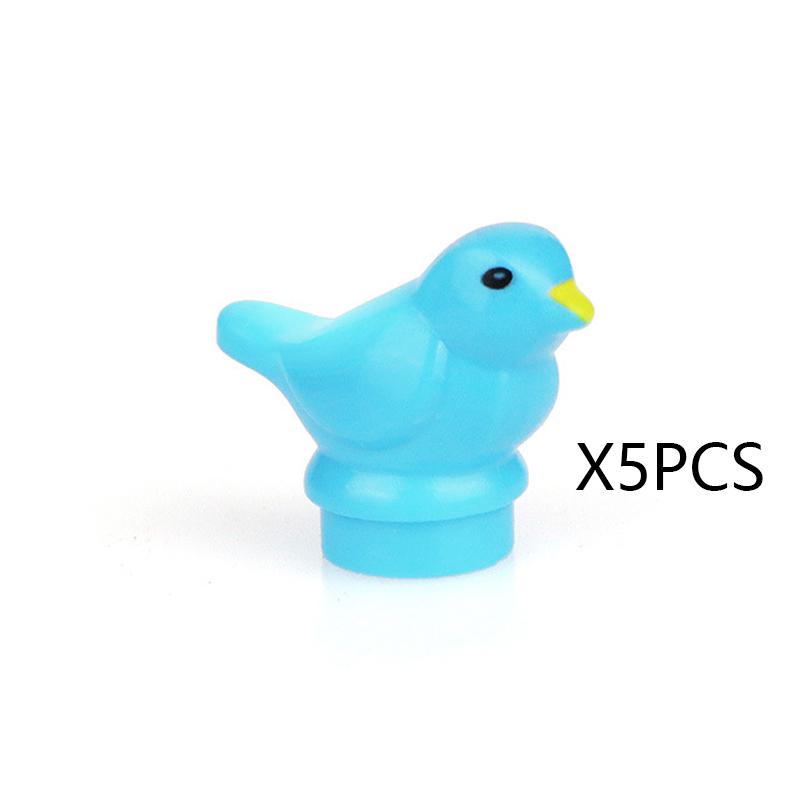 MOC Animals Building Block Goat Sheep Parrot Otter Cow Dog Pet Cat Panda Leopard Tiger Pig Zoo Deer Bear Eagle Bricks Toys Gift