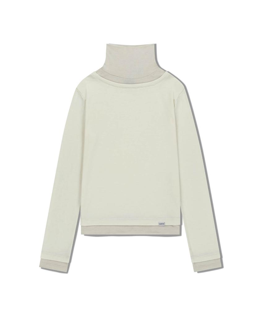 Malittepeulangsowajeobeo W Layered Turtle Neck Long Sleeve Ivory