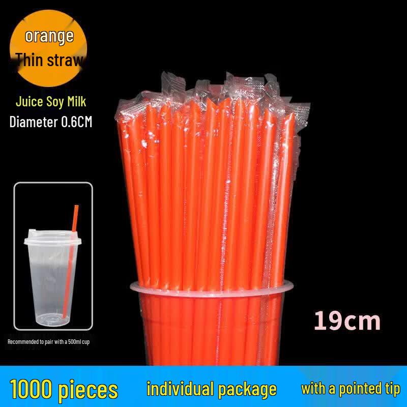 OEING Individually Wrapped Disposable Beverage Straws