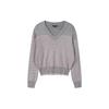 Lap V Neck Stripe Color Knit As1kh261