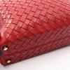 Used BOTTEGA VENETA Intrecciato Shoulder Bag leather Red Used Women
