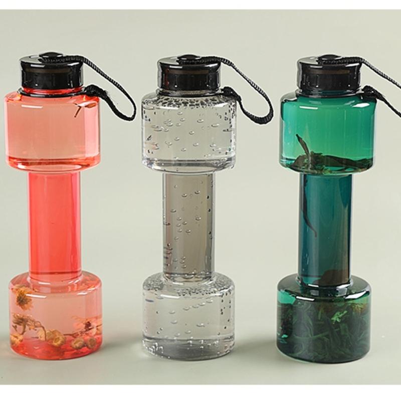 700ml Water Bottle Dumbbell Shaped Bicycles Drinking Bottle Leakproof Bottle For Gym, School, Cycling, Outdoor Sports