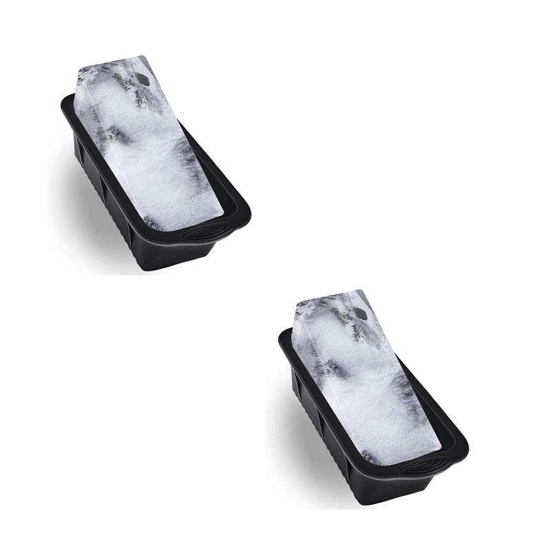 Extra velké formy na ledové kostky, 4ks Velké formy na výrobu ledových kostek Ledové cihly, opakovaně použitelný silikonový zásobník na velké kostky ledu