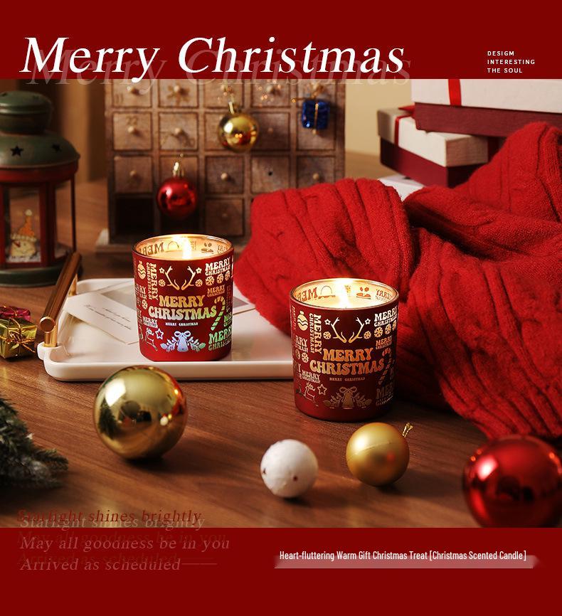 Holiday Laser-Cut Soy Wax Scented Candle - High-End Christmas Ornament & Party Favor